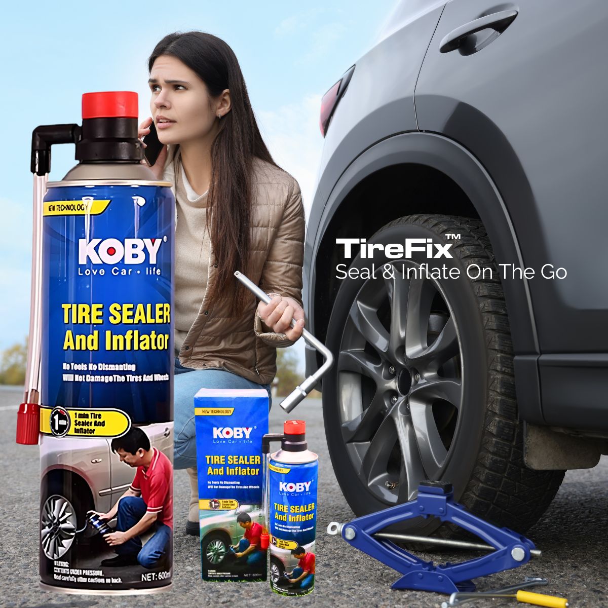 TireFix™ Seal & Inflate On The Go