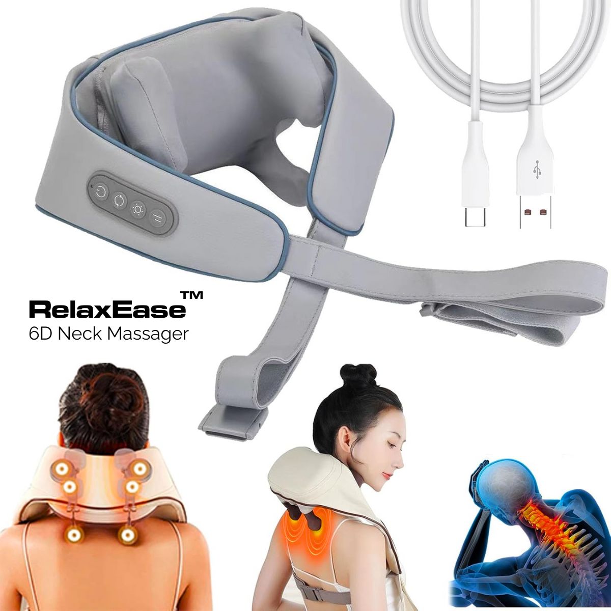 RelaxEase™ 6D Neck Massager