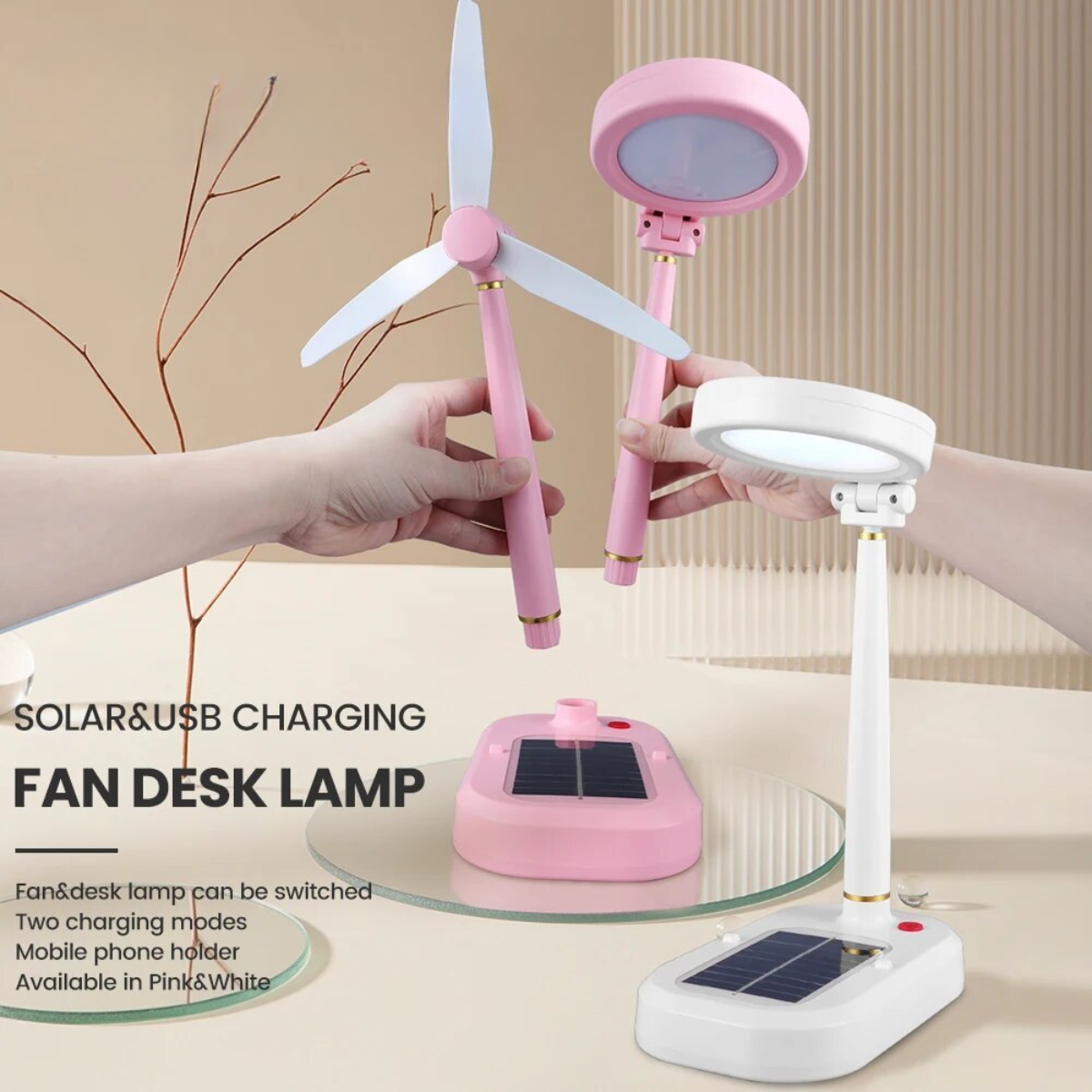 FanBeam™ Solar LED Fan Lamp