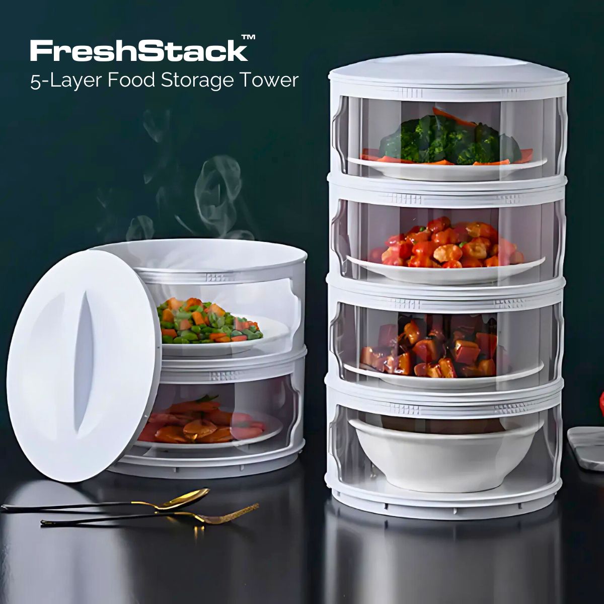 FreshStack™ 5-Layer Food Storage Tower
