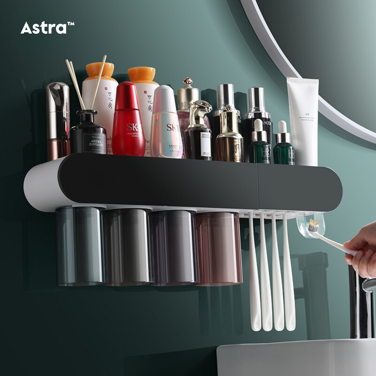 MultiMount™ Smart Bathroom Organizer
