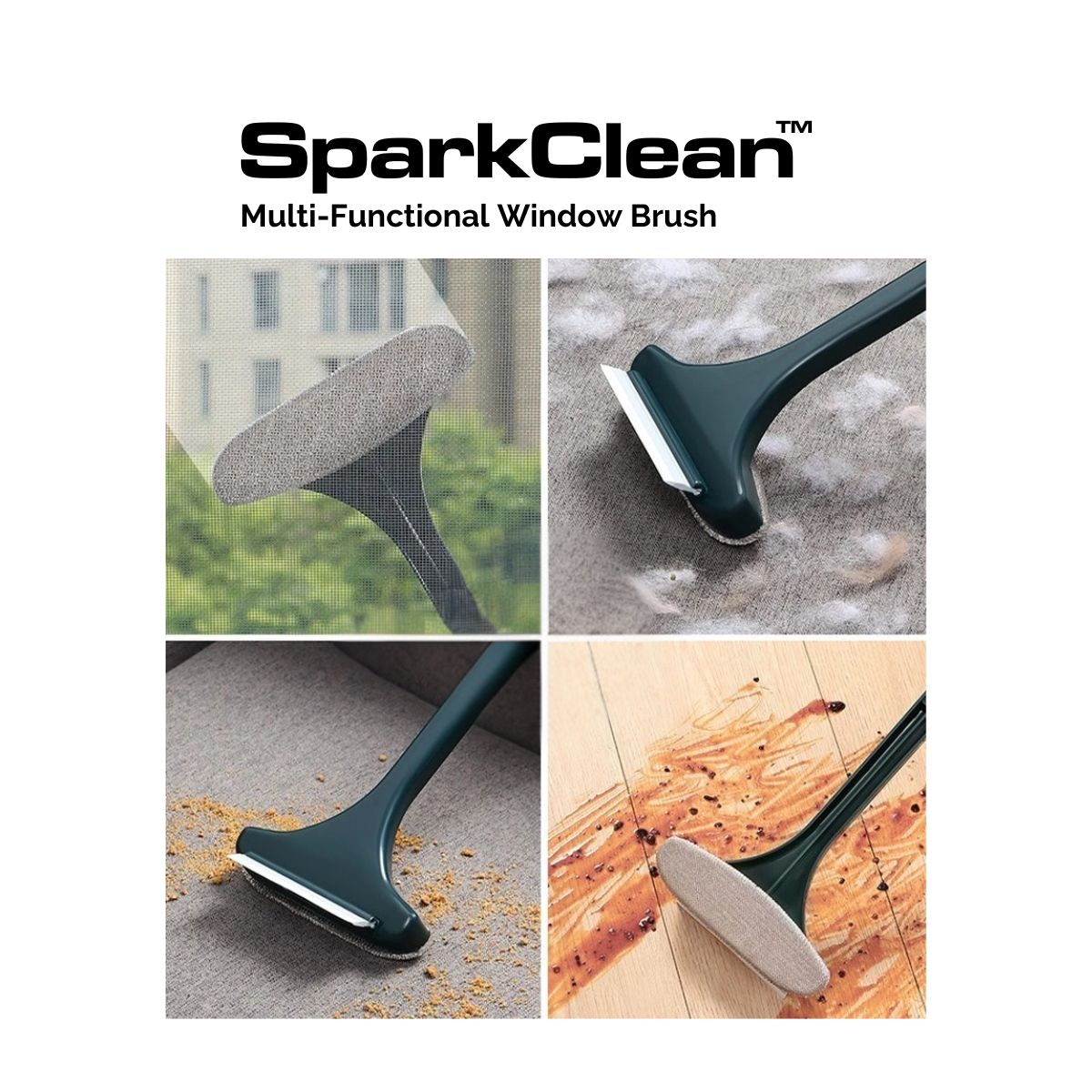 SparkClean™ Multi-Functional Window Brush