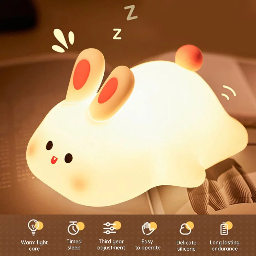MiniGlow™ Silicone Bunny Lamp