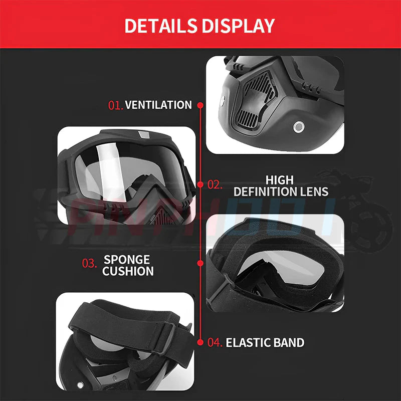 MotoShield™ Detachable Motorcycle Mask