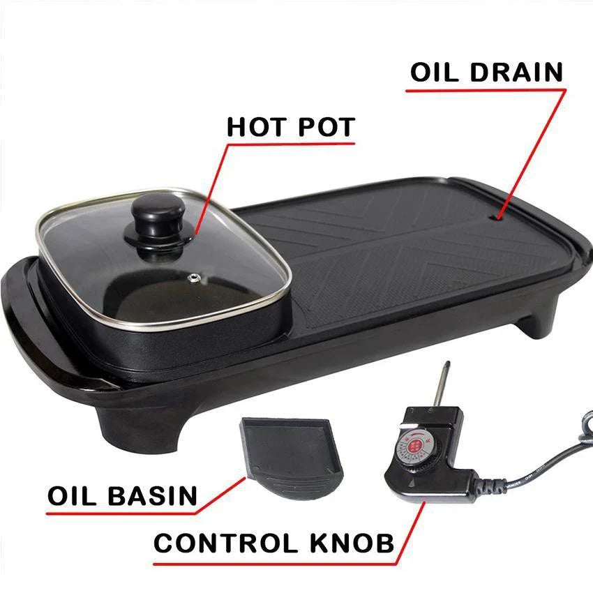 SoupGrill™ Electric BBQ Grill with Hotpot