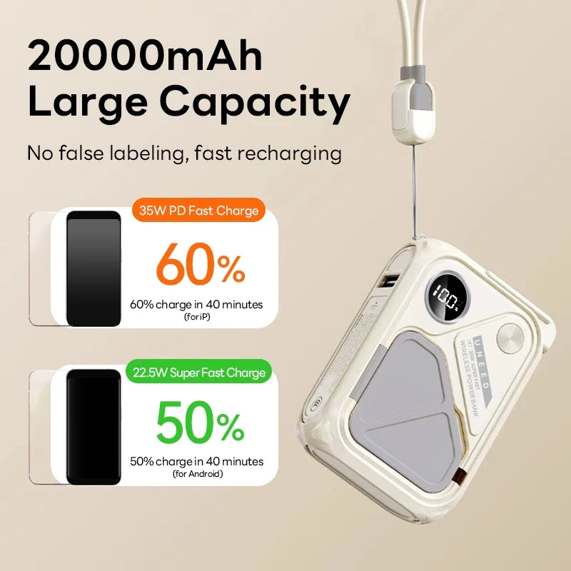 ChargeFusion™ 4-in-1 Power Bank and Adapter