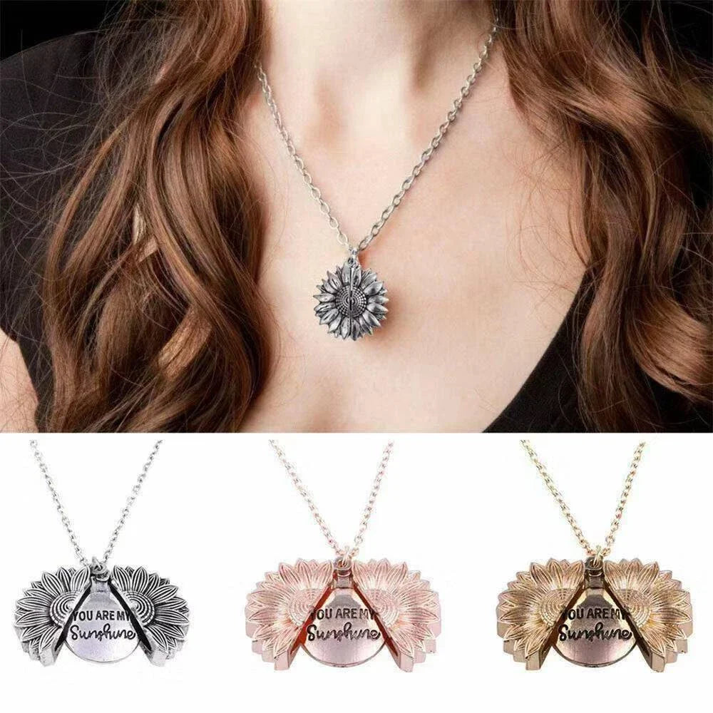 SunBloom™ Secret Message Sunflower Necklace