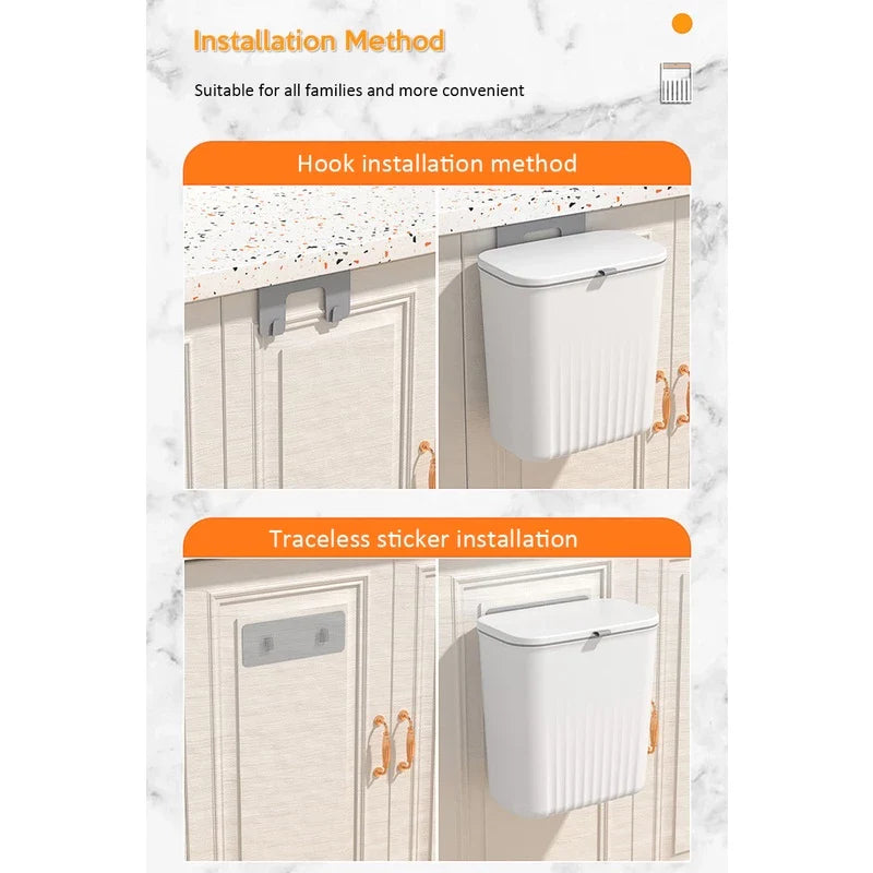 FreshSeal™ Wall-Mounted Trash Can