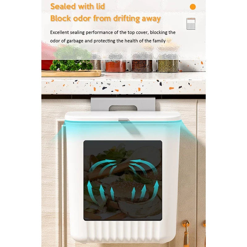 FreshSeal™ Wall-Mounted Trash Can