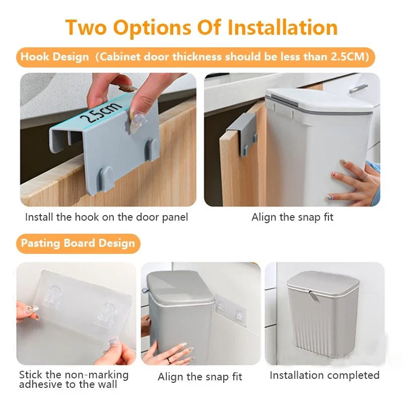 FreshSeal™ Wall-Mounted Trash Can