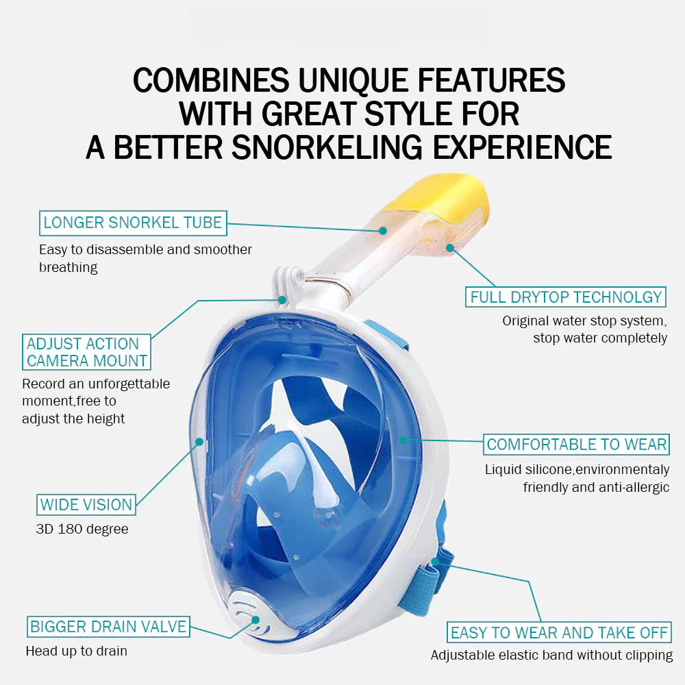 DiveEase™ Full-Face Snorkel Mask