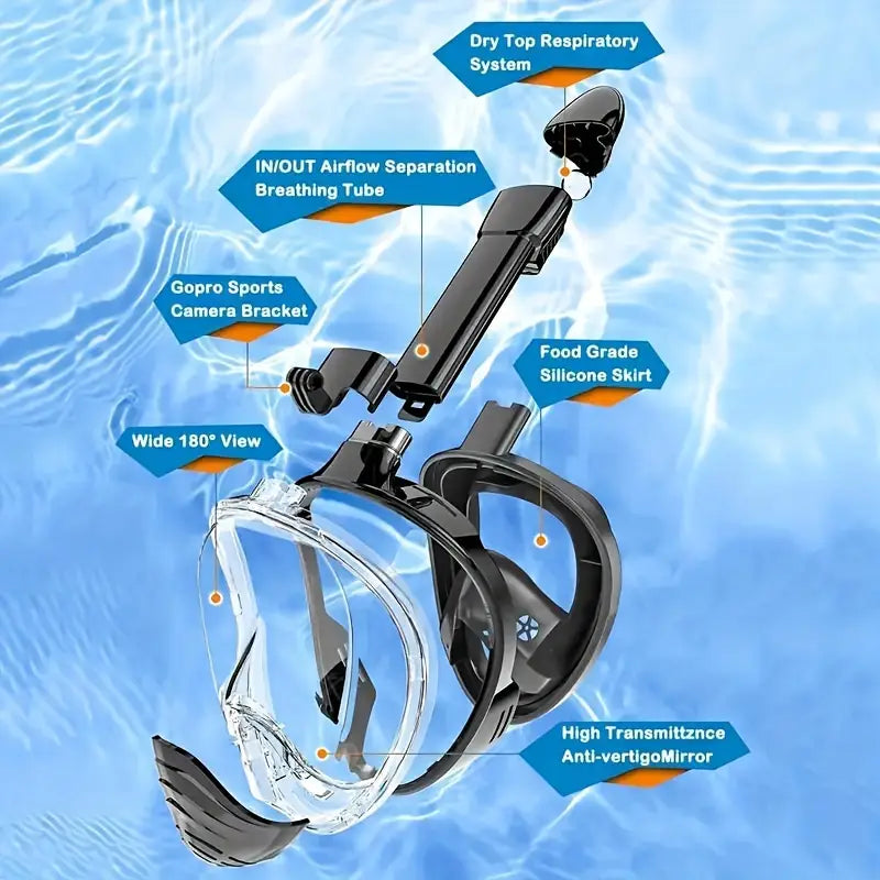 DiveEase™ Full-Face Snorkel Mask