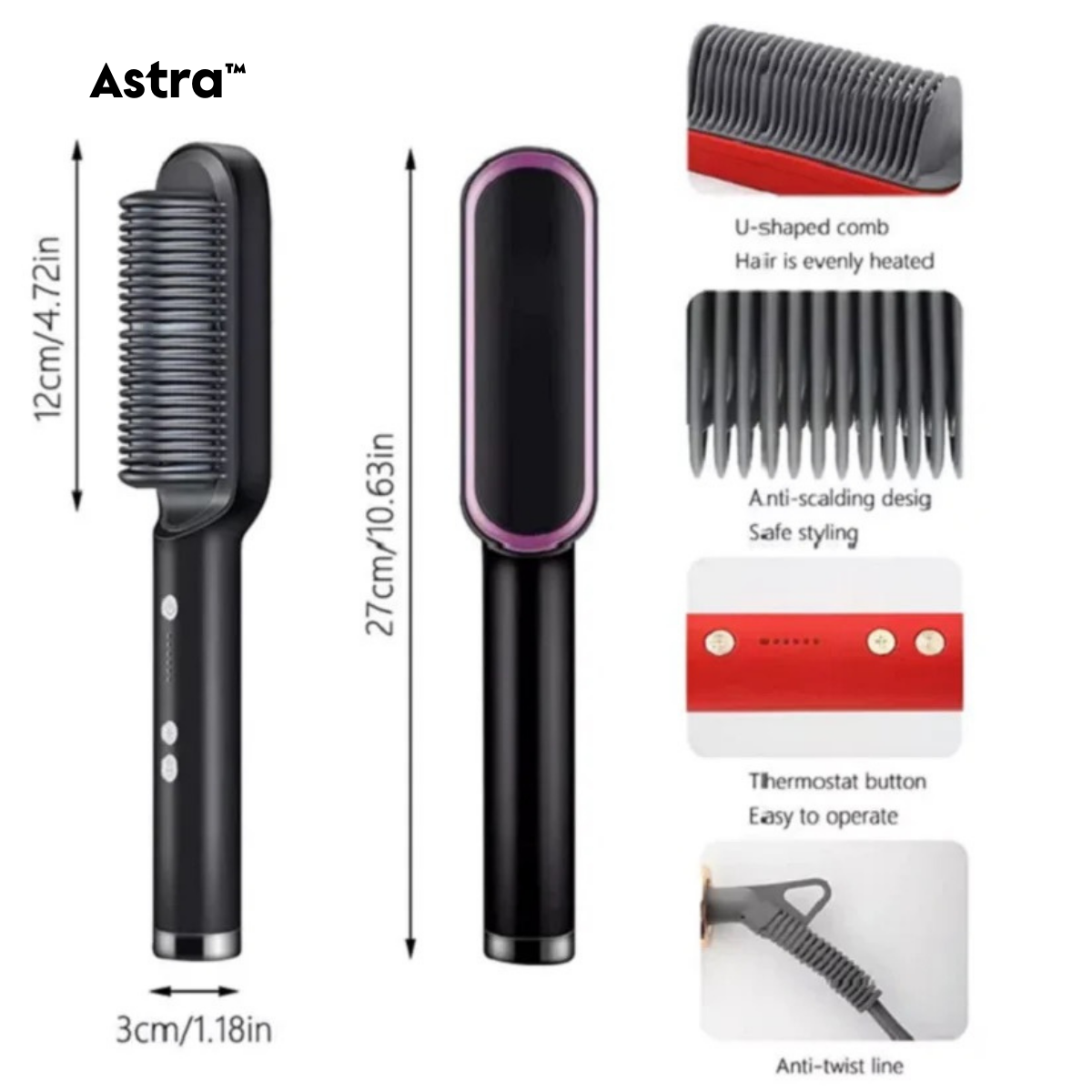 InstaSilk™ 2-in-1 Hair Styling Comb