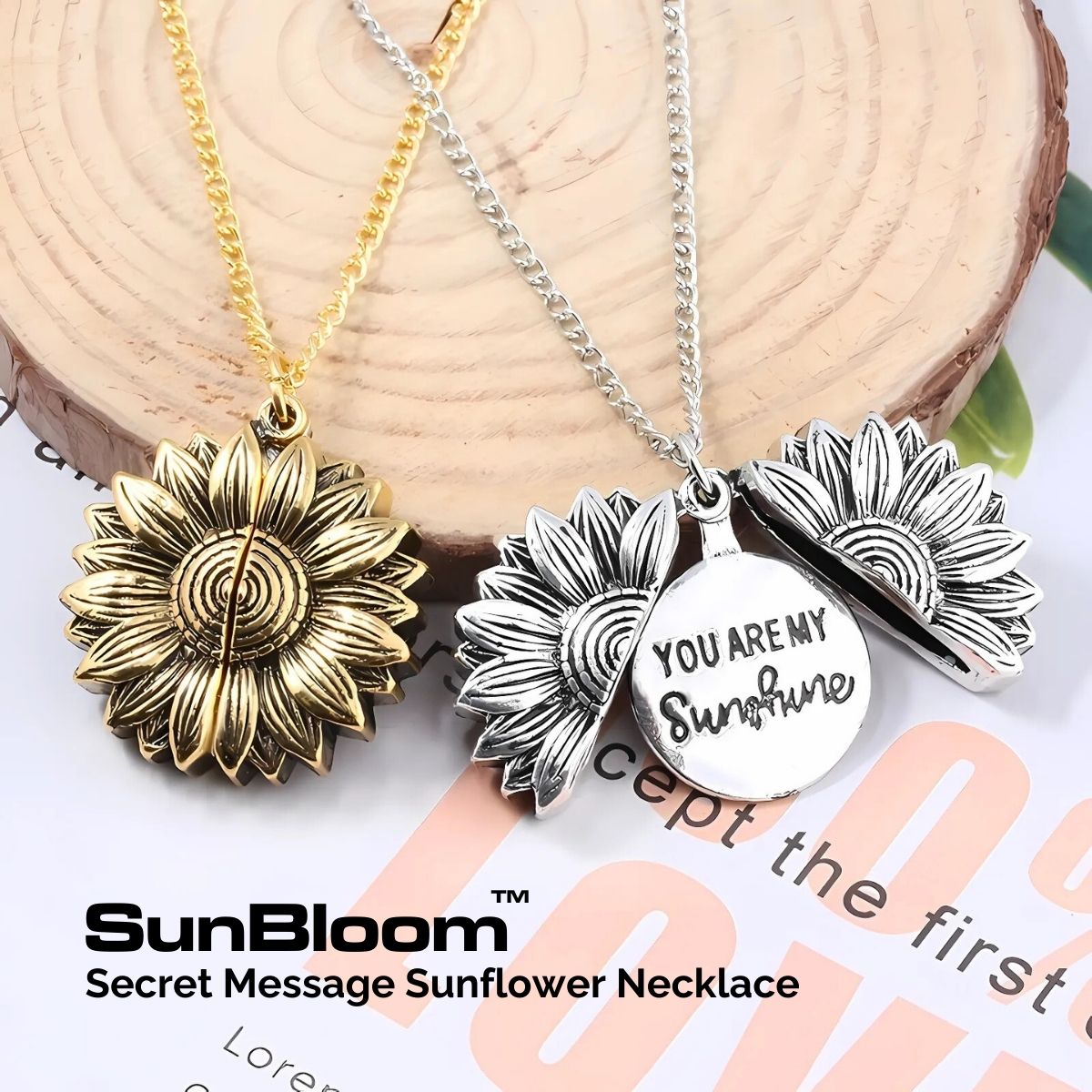 SunBloom™ Secret Message Sunflower Necklace