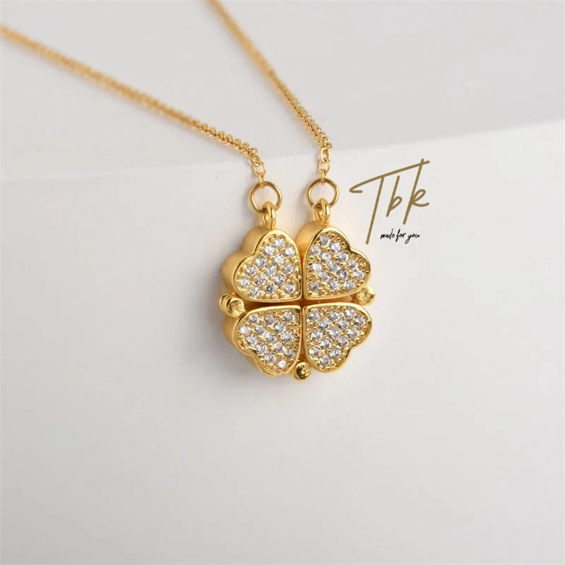 EternaLuxe™ Heart Clover Necklace