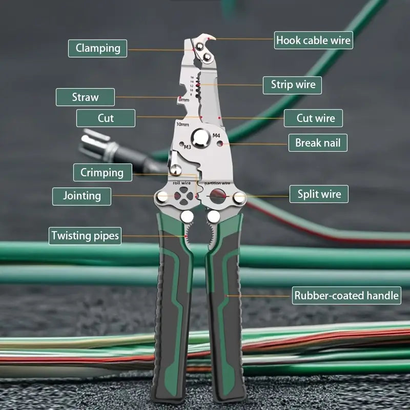 ProWiring™ 18-in-1 Wire Stripper and Cutter