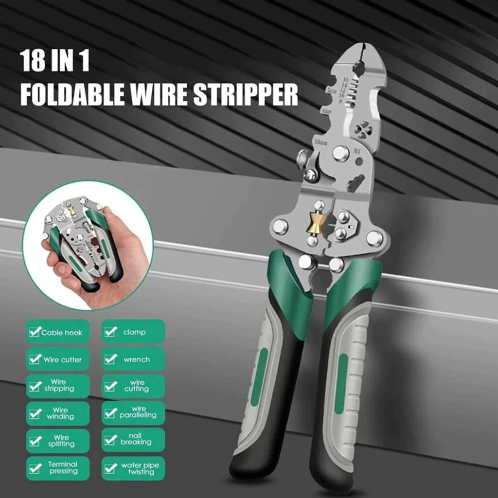 ProWiring™ 18-in-1 Wire Stripper and Cutter